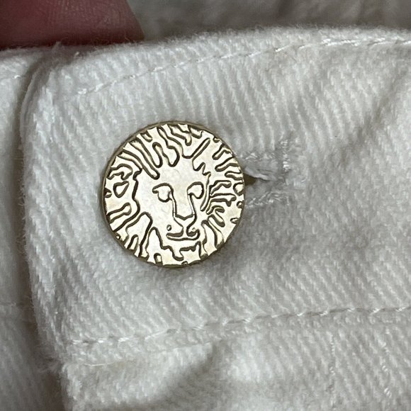 Anne Klein Jeans Womens 14 White 5 Pocket Jeans Embroidery detail at Hem - Picture 11 of 14